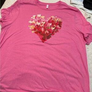 Pink heart tee